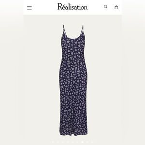 Silk blue dress. The iggy dress in Saffron bleu by Realisation